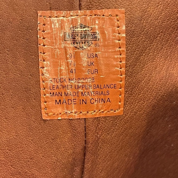 Harley Davidson Motorcycle Riding Boots Womens Size 9.5 Black Leather Buckle Zip - Picture 15 of 16